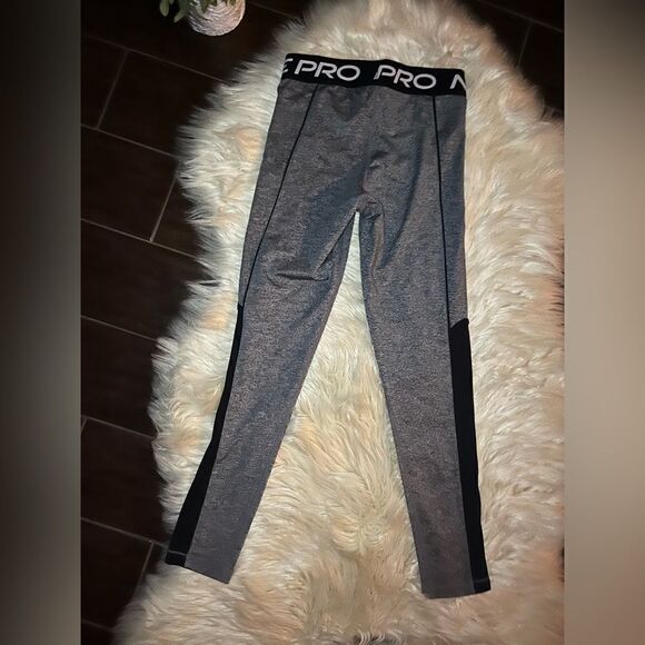 Nike Pro heathered grey leggings sz small - Picture 2 of 6